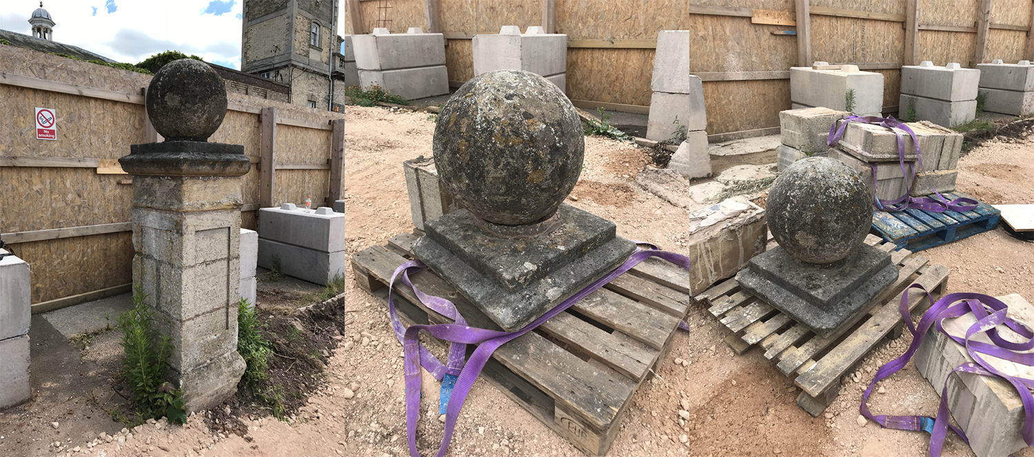 Stone Column Deconstruction Chain Sawing